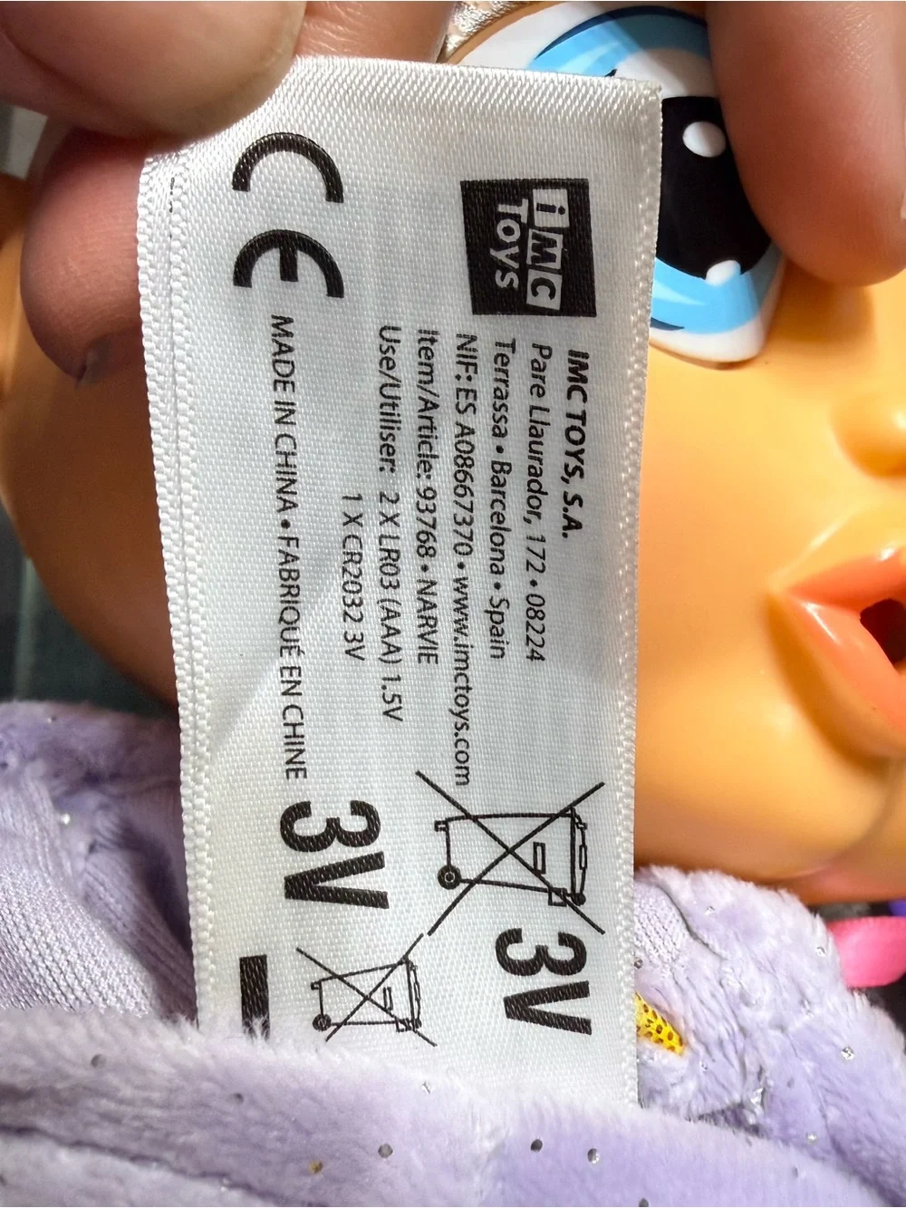Cry Babies Narvie Narwhal Interactive Baby Doll IMC Toys w/ Pacifier
